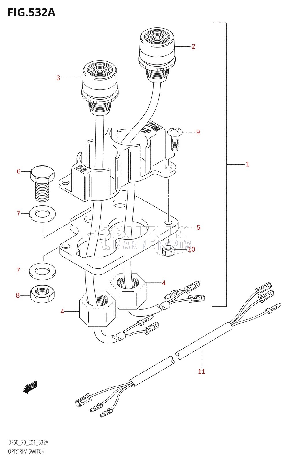 OPT:TRIM SWITCH (W,X,Y,K1,K2,K3,K4)