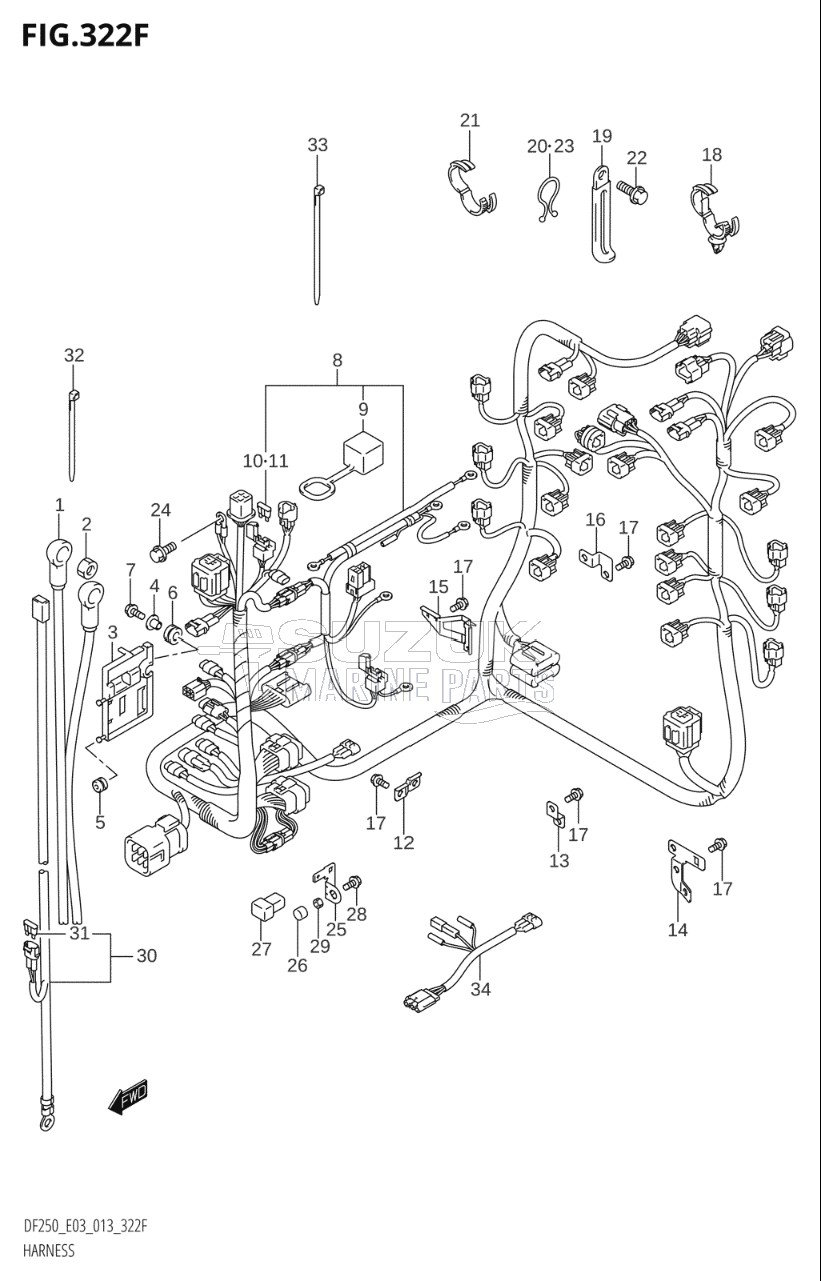 HARNESS (DF250Z:E03)