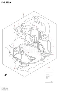 DF20 From 02001F-780001 (E01)  2007 drawing OPT:GASKET SET