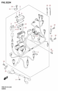 DF50A From 05003F-210001 (E01)  2012 drawing HARNESS (DF60AQH:E01)