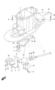 Outboard DF 350A drawing Drive Shaft Housing w/Transom (X)