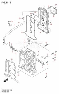 DF40A From 04003F-240001 (E01 E11)  2022 drawing CYLINDER HEAD ((020,021):(DF40AST,DF60A,DF60AQH,DF60ATH,DF60AVT,DF40ASVT,DF60AVTH))