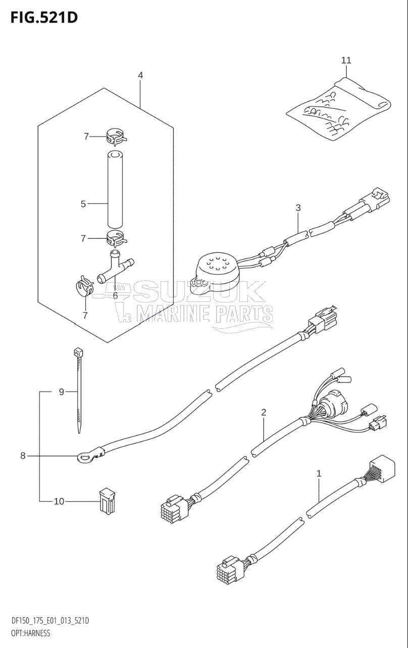 OPT:HARNESS (DF150Z:E40)