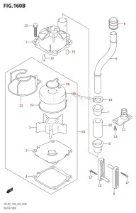 DF140 From 14001F-780001 (E03)  2007 drawing WATER PUMP (K6,K7,K8,K9,K10,011)