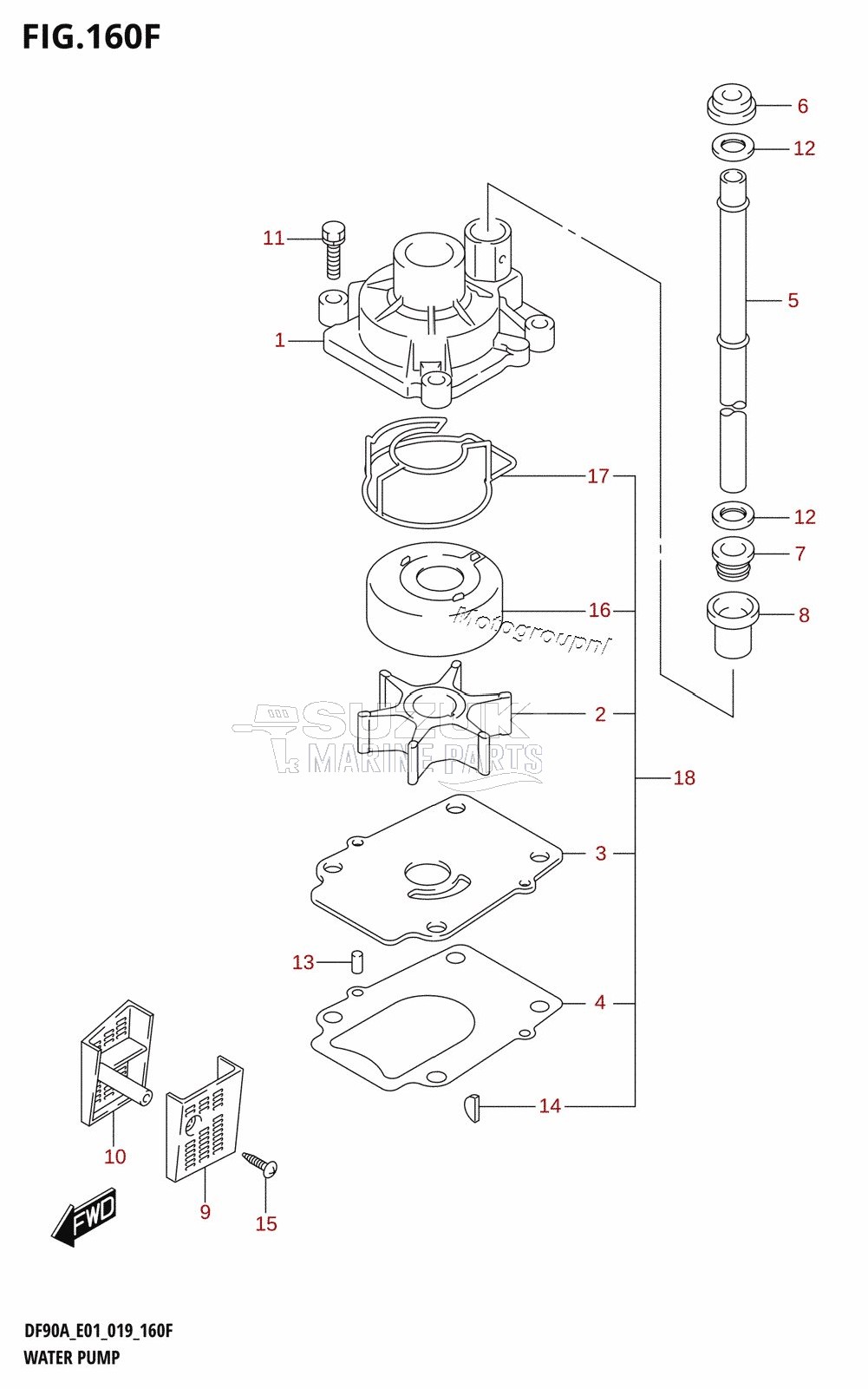 WATER PUMP (DF90A:E40,DF90ATH:E40)