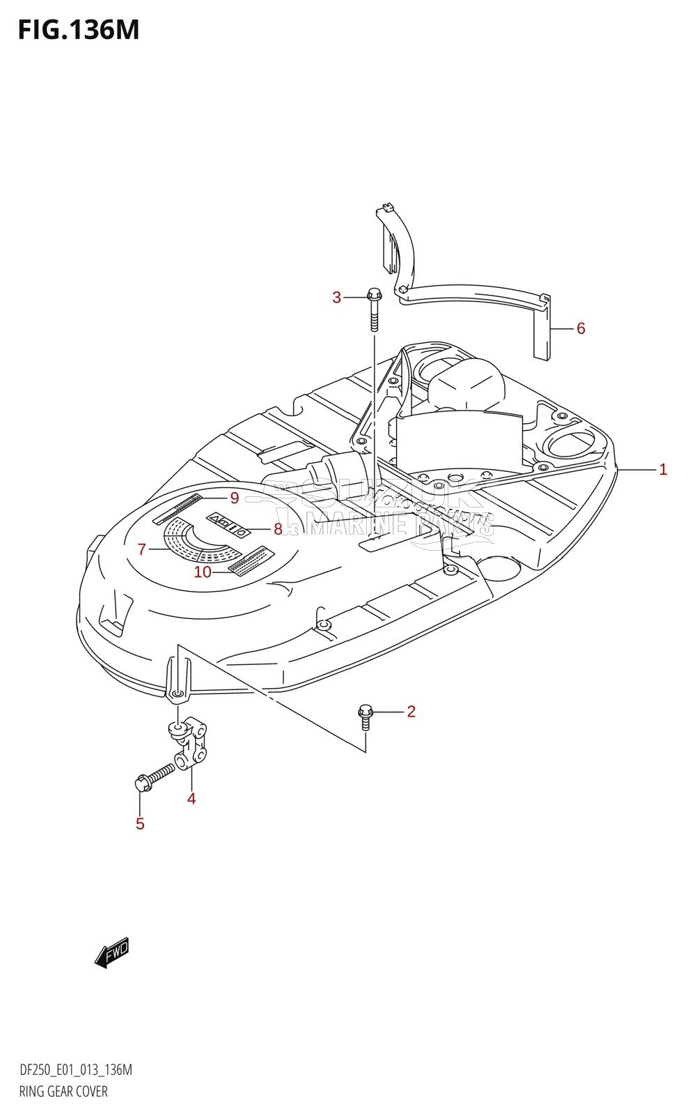 RING GEAR COVER (DF250Z:E40)