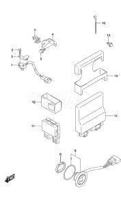 Outboard DF 90A drawing PTT Switch/Engine Control Unit