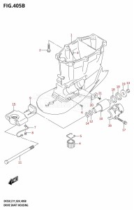 DF225T From 22503F-440001 (E11 - E40)  2024 drawing DRIVE SHAFT HOUSING ((DF200T,DF200Z,DF225T,DF225Z,DF250T,DF250Z):X-TRANSOM)