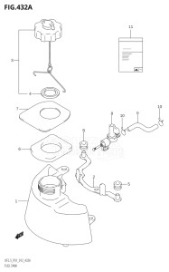 00252F-210001 (2012) 2.5hp P01-Gen. Export 1 (DF2.5) DF2.5 drawing FUEL TANK