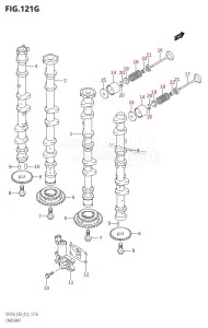 DF200 From 20002F-210001 (E03)  2012 drawing CAMSHAFT (DF250ST:E03)