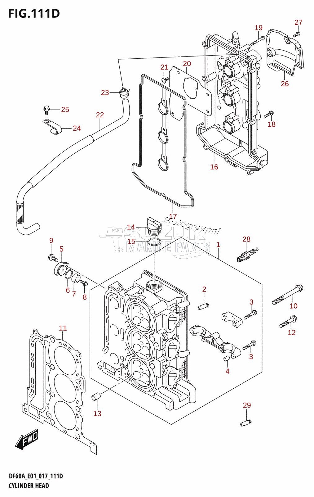 CYLINDER HEAD (DF40AST:E34)