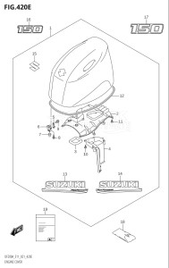 17503F-140001 (2021) 175hp E11 E40-Gen. Export 1-and 2 (DF175AT) DF175A drawing ENGINE COVER ((DF150AT,DF150AZ):020)