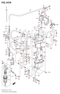 DF250A From 25003P-310001 (E01 E40)  2013 drawing FUEL PUMP /​ FUEL VAPOR SEPARATOR (DF300A:E01)