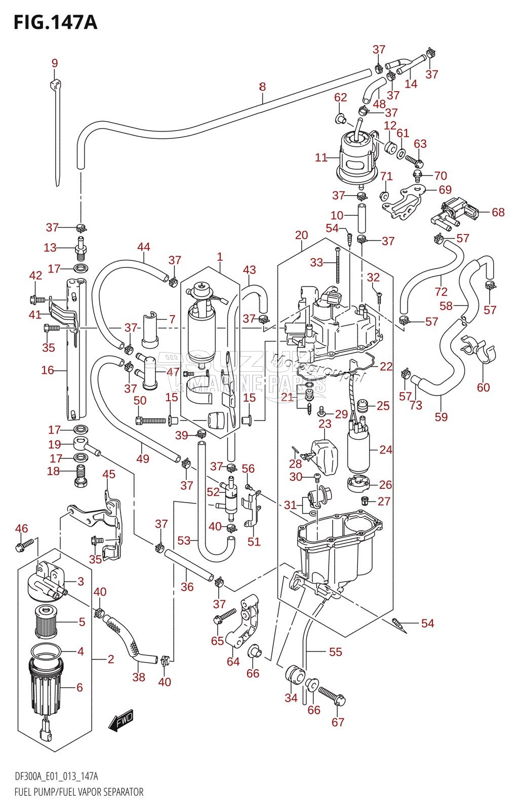 FUEL PUMP /​ FUEL VAPOR SEPARATOR (DF300A:E01)