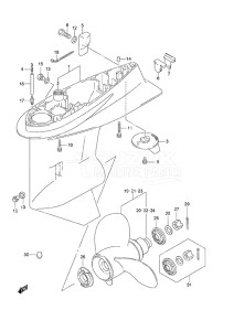 Outboard DF 115A drawing Gear Case