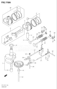 00251F-800000 (2008) 2.5hp P01-Gen. Export 1 (DF2.5K8) DF2.5 drawing CRANKSHAFT