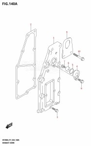 DF200AT From 20003F-440001 (E03 E11 E40)  2024 drawing EXHAUST COVER