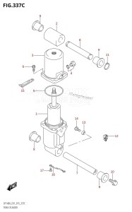 DF140A From 14003F-510001 (E40)  2015 drawing TRIM CYLINDER (DF115AT:E40)