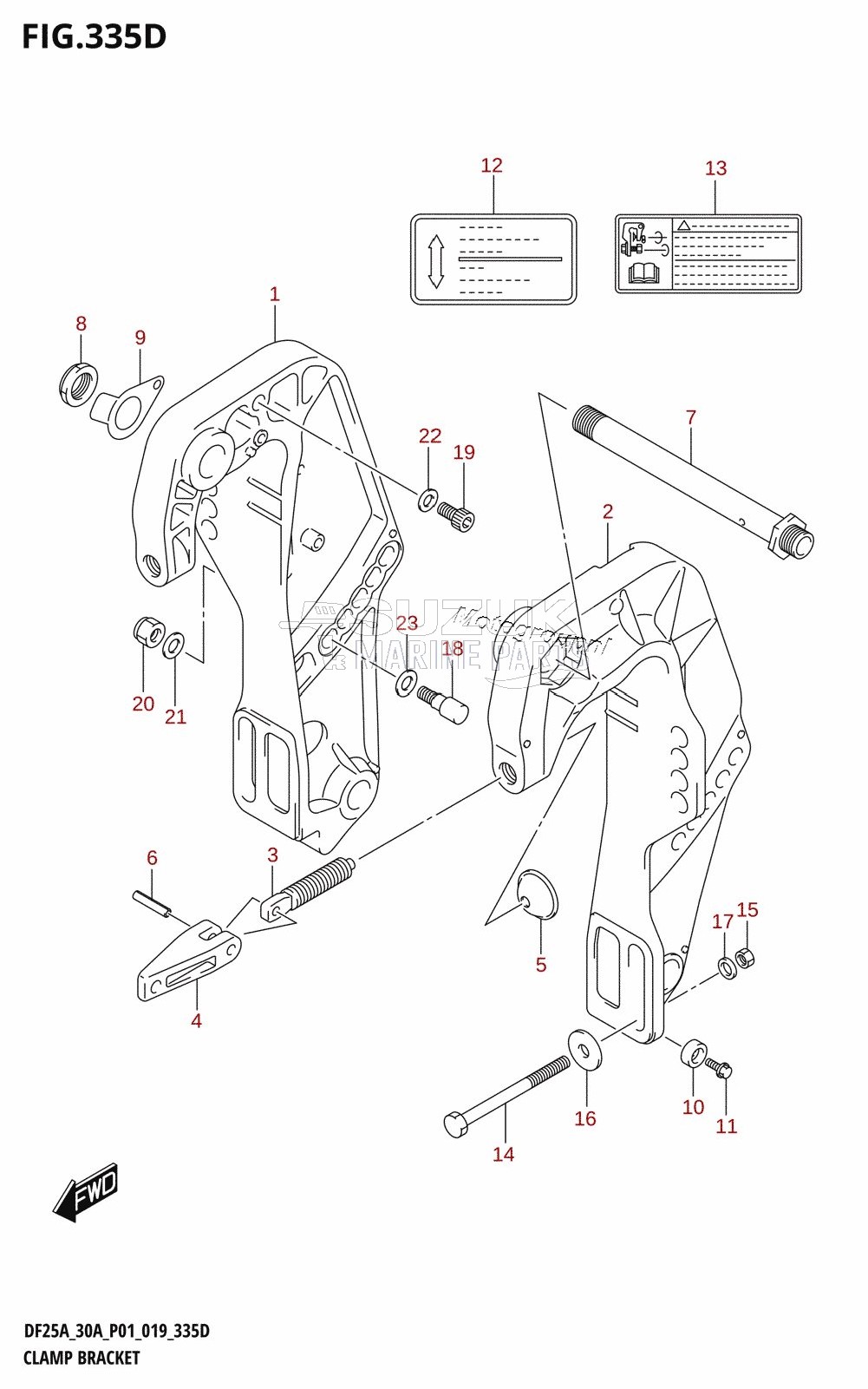 CLAMP BRACKET (DF30AQ)