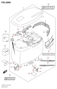 DF300A From 30002P-810001 (E01 E40)  2018 drawing ENGINE COVER (DF300A:E01)