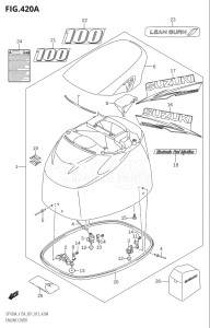 11503F-310001 (2013) 115hp E01 E40-Gen. Export 1 - Costa Rica (DF115AT) DF115A drawing ENGINE COVER (DF100AT:E01)