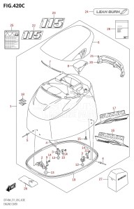 DF115A From 11503F-610001 (E01 E03 E11 E40)  2016 drawing ENGINE COVER (DF115AT:E40)