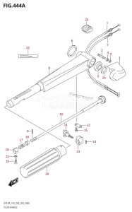 DT9.9A From 00996-810001 (P36 P40 P81)  2018 drawing TILLER HANDLE (DT9.9A:P36,DT9.9A:P81,DT15A:P36,DT15A:P81)