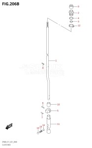 04004F-340001 (2023) 40hp E34-Italy (DF40AST) DF40A drawing CLUTCH ROD ((DF40A,DF50A,DF60A):E03)