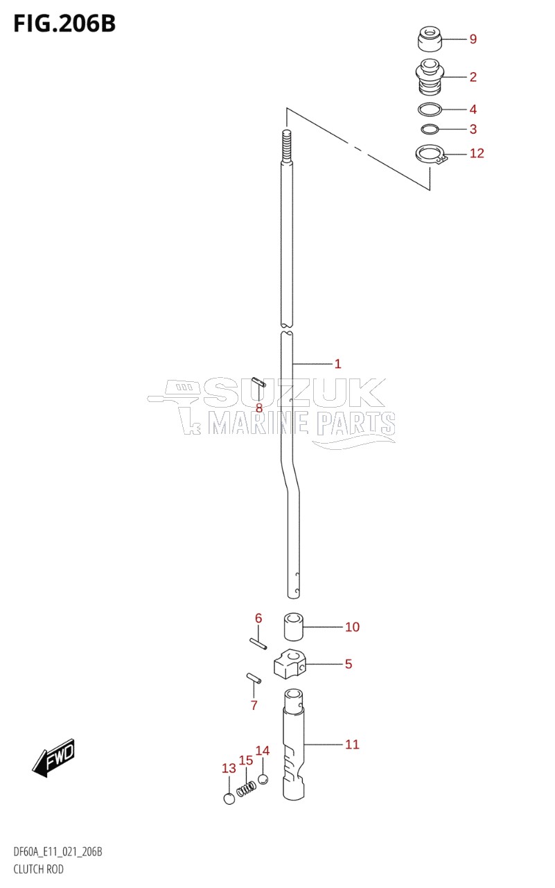 CLUTCH ROD ((DF40A,DF50A,DF60A):E03)