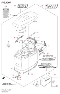 DF225Z From 22503Z-410001 (E01 E40)  2014 drawing ENGINE COVER (DF250T,DF250Z)