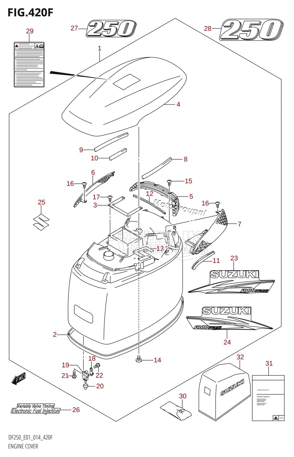 ENGINE COVER (DF250T,DF250Z)