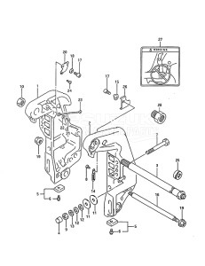 Outboard DT 85 drawing Clamp Bracket (1995 to 2000)