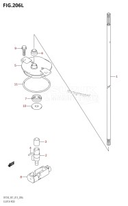 DF250Z From 25003Z-310001 (E01 E40)  2013 drawing CLUTCH ROD (DF250Z:E01)