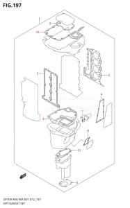 08002F-310001 (2013) 80hp E40-Costa Rica (DF80A) DF80A drawing OPT:GASKET SET (DF90A E01)