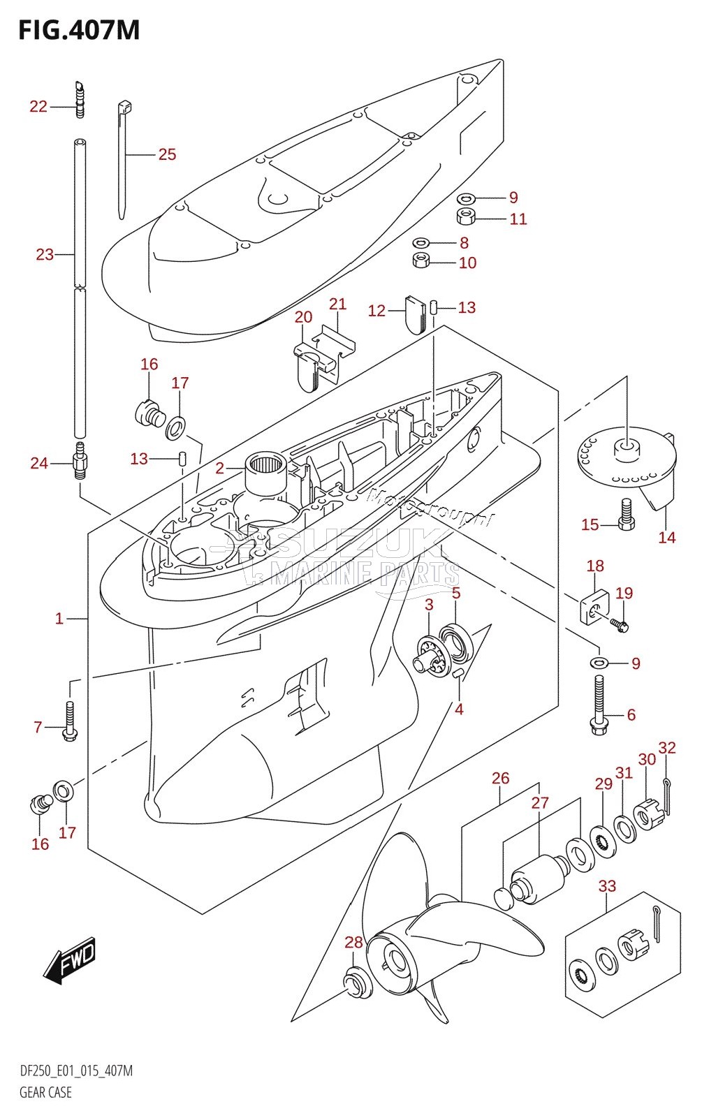 GEAR CASE (DF250Z:E40)