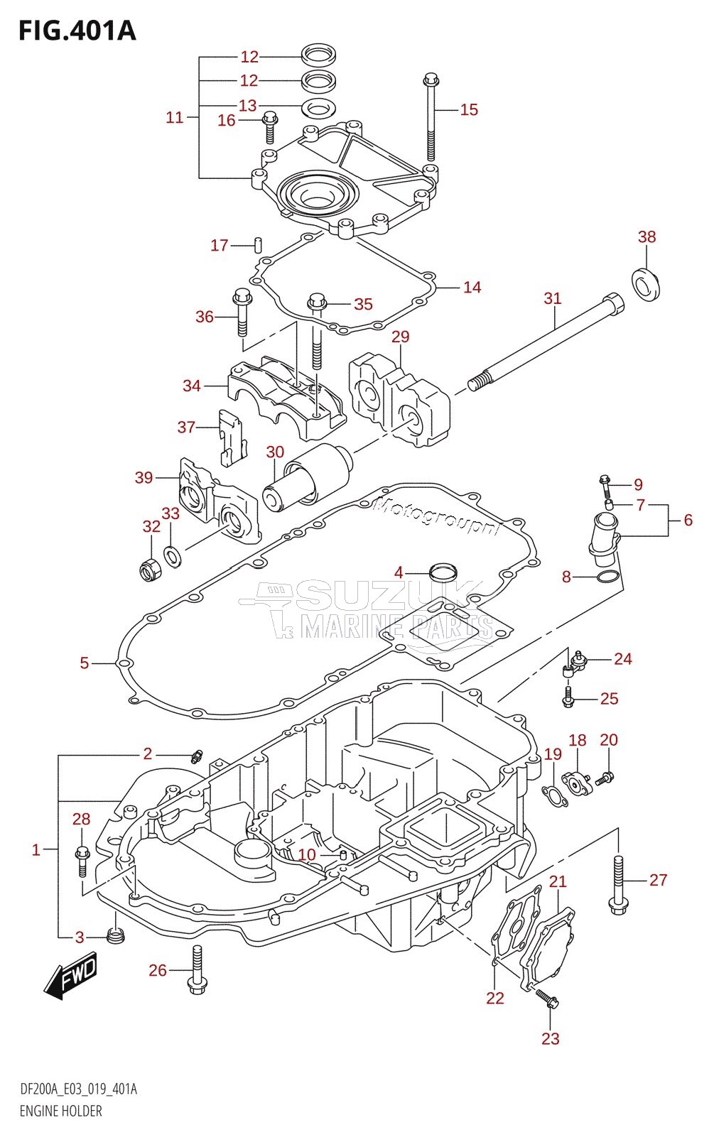 ENGINE HOLDER (DF200AT,DF200AZ,DF175AT)