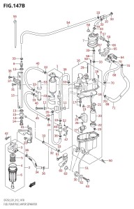 DF250Z From 25003Z-310001 (E01 E40)  2013 drawing FUEL PUMP /​ FUEL VAPOR SEPARATOR (DF200T:E40)