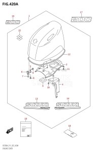 DF175A From 17503F-340001 (E11 E40)  2023 drawing ENGINE COVER ((DF200AT,DF200AZ):020)