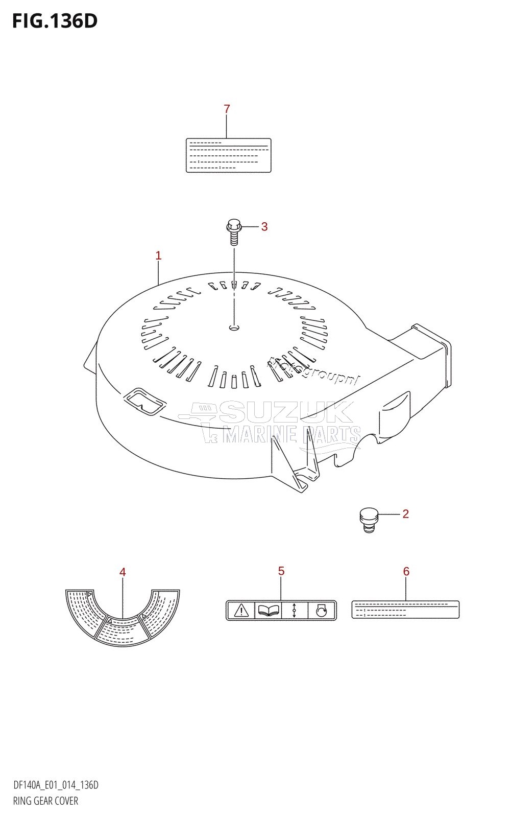 RING GEAR COVER (DF115AT:E40)