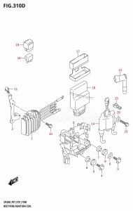 DF20A From 02002F-240001 (E01 E40)  2022 drawing RECTIFIER /​ IGNITION COIL (DF15AR,DF15AT)