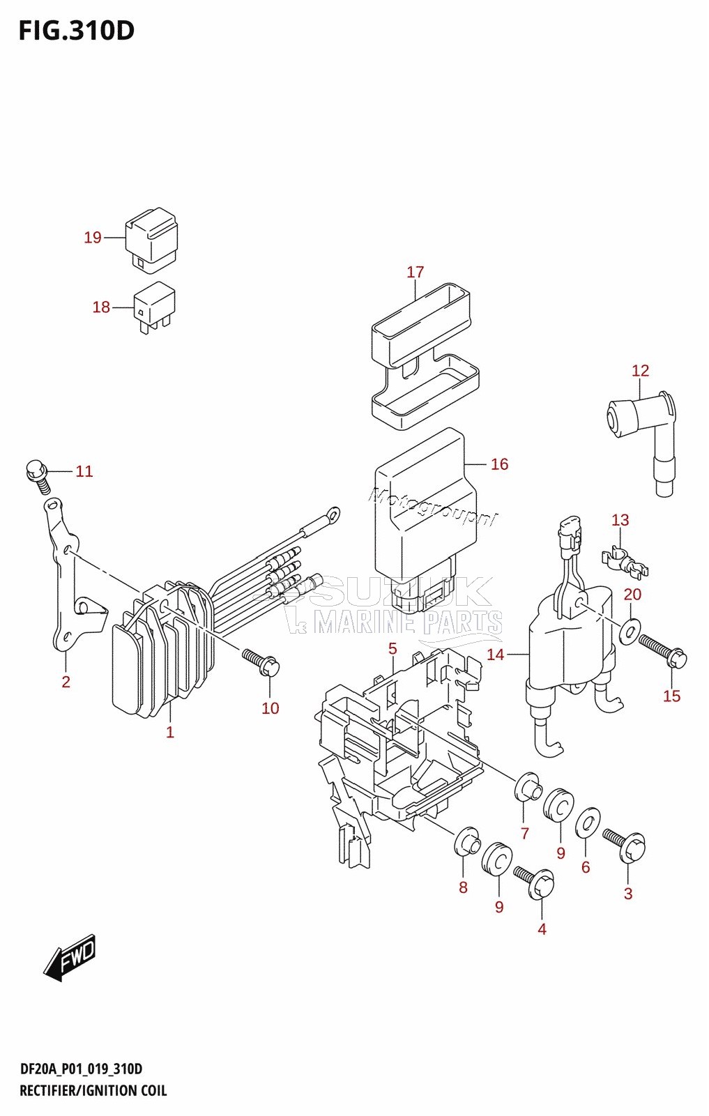 RECTIFIER /​ IGNITION COIL (DF15AR,DF15AT)