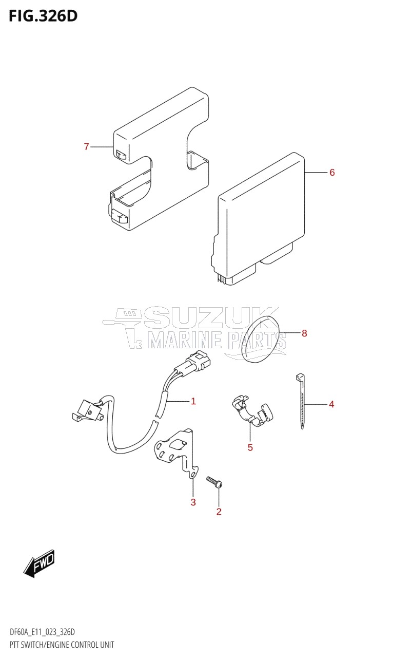 PTT SWITCH / ENGINE CONTROL UNIT ((DF40AQH,DF60AQH):023)