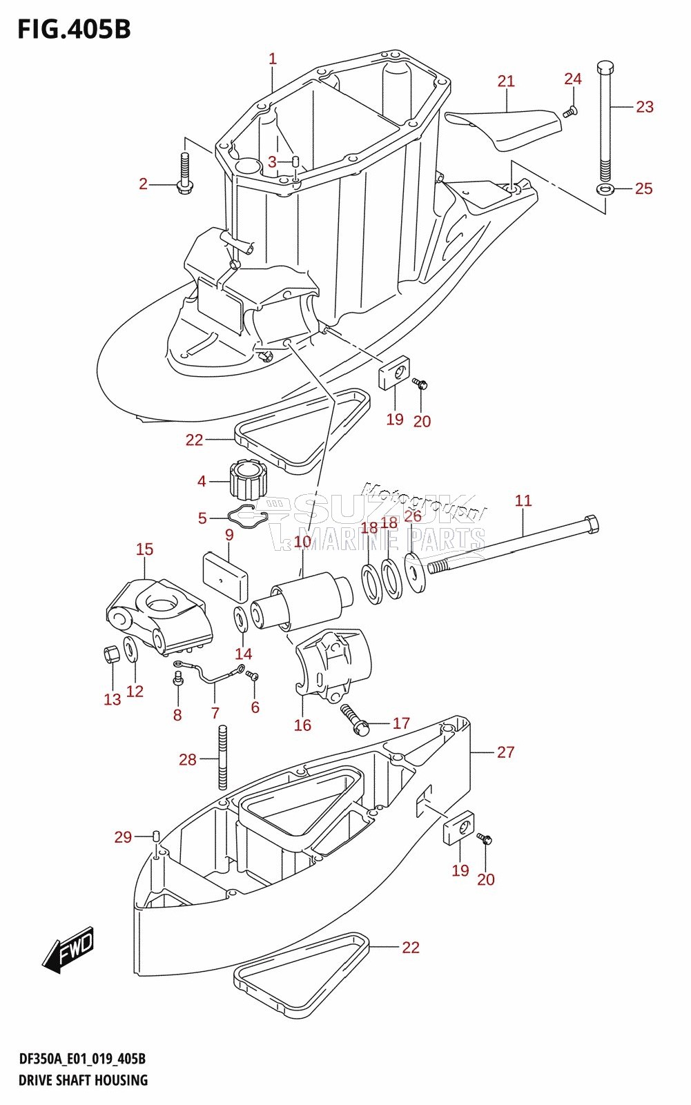 DRIVE SHAFT HOUSING (XX-TRANSOM)