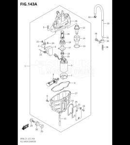 10004F-340001 (2023) 100hp E01 E40-Gen. Export 1 - Costa Rica (DF100BT) DF100B drawing FUEL VAPOR SEPARATOR (E01,E03,E11)