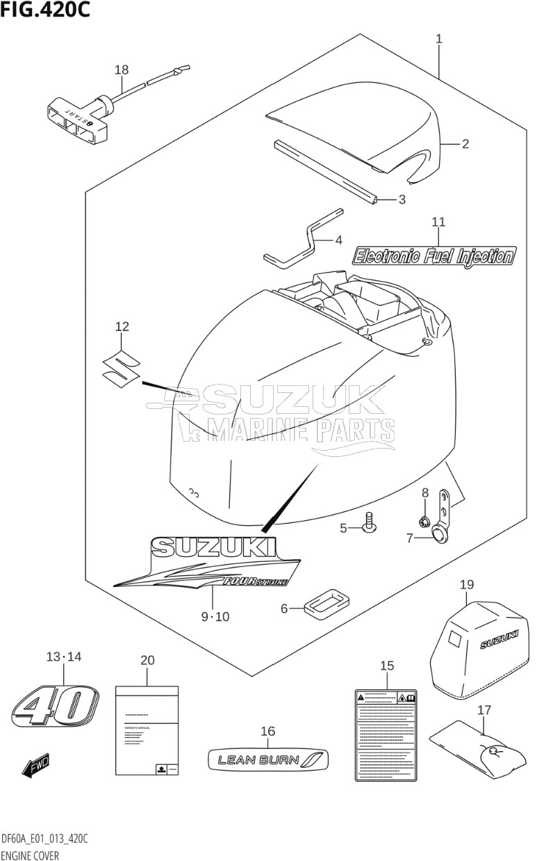 ENGINE COVER (DF40AST:E34)