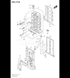 09003F-810001 (2018) 90hp E01 E40-Gen. Export 1 - Costa Rica (DF90AT  DF90ATH) DF90A drawing CYLINDER HEAD (DF70A,DF70ATH,DF80A,DF90A,DF90ATH)