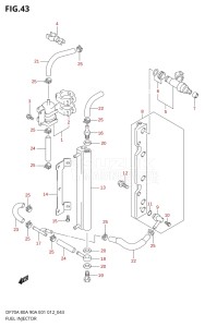 07003F-210001 (2012) 70hp E01 E40-Gen. Export 1 - Costa Rica (DF70A  DF70AT / DF70ATH  DF70ATH) DF70A drawing FUEL INJECTOR (DF80A E40)