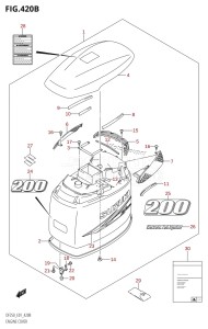 DF200 From 20001F-680001 (E01 E40)  2006 drawing ENGINE COVER ((DF200T,DF200Z,DF200WT,DF200WZ):(K10,011))