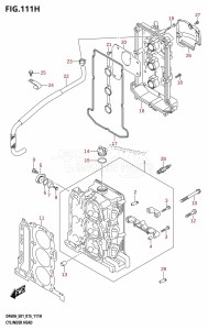 DF60A From 06002F-510001 (E01 E40)  2015 drawing CYLINDER HEAD (DF60A:E40)