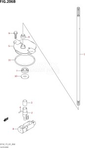 17502Z-010001 (2010) 175hp E01-Gen. Export 1 (DF175ZK10) DF175Z drawing CLUTCH ROD (DF150Z,DF175Z)